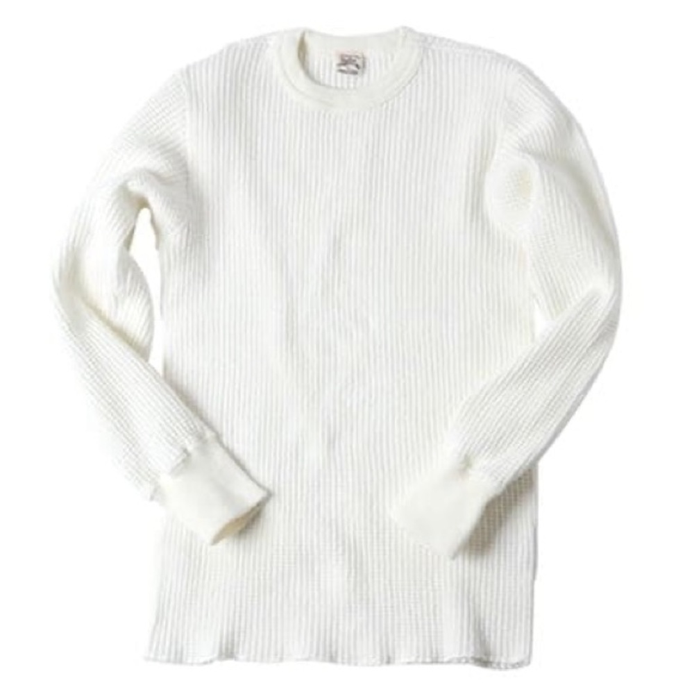 White Ribbed Men's Sweatshirt